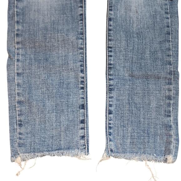 Levi's Skinny Distressed Raw Hem Denim Jeans 711 Size 31 - Picture 4 of 8